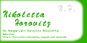 nikoletta horovitz business card